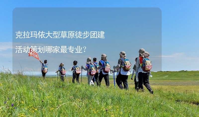 克拉玛依大型草原徒步团建活动策划哪家最专业？