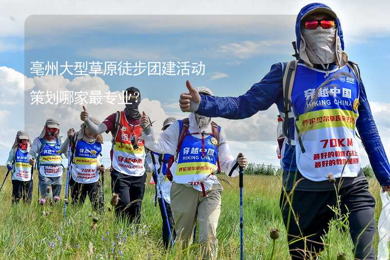 亳州大型草原徒步团建活动策划哪家最专业？