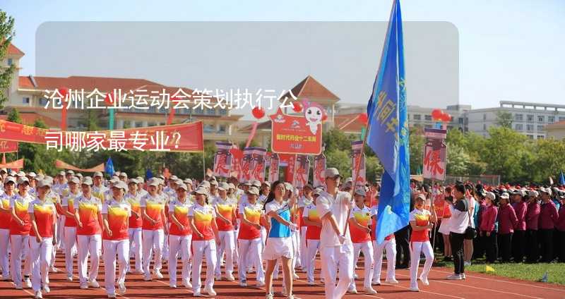 沧州企业运动会策划执行公司哪家最专业？