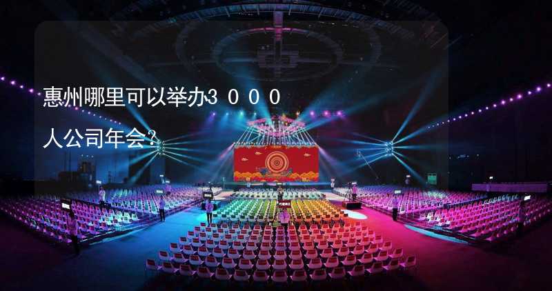 惠州哪里可以举办3000人公司年会？