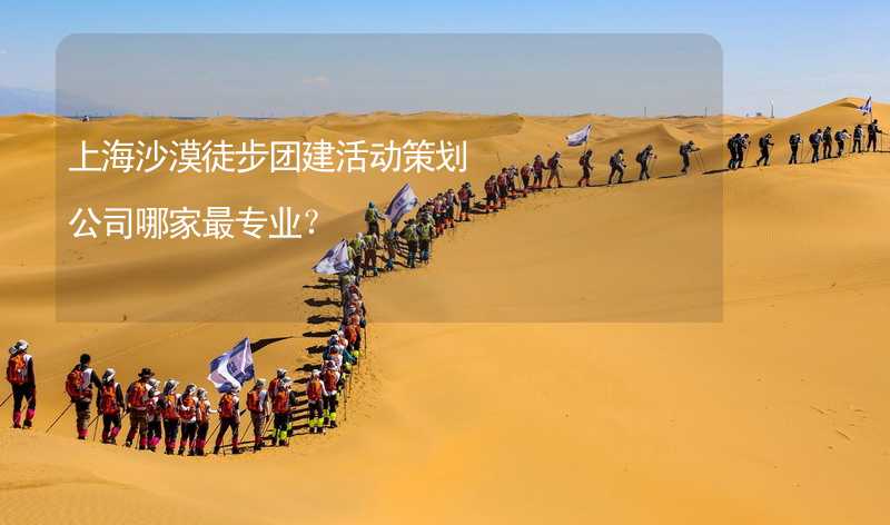 上海沙漠徒步团建活动策划公司哪家最专业？_2
