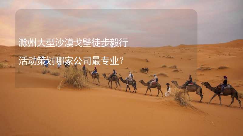 滁州大型沙漠戈壁徒步毅行活动策划哪家公司最专业？