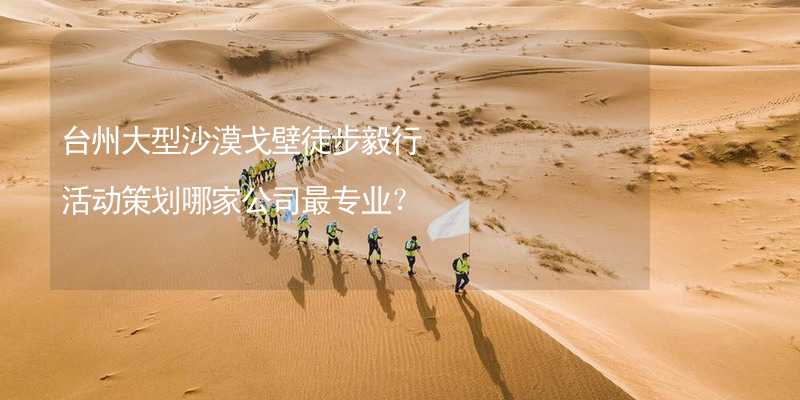 台州大型沙漠戈壁徒步毅行活动策划哪家公司最专业？_1
