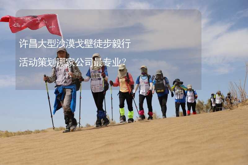 许昌大型沙漠戈壁徒步毅行活动策划哪家公司最专业？