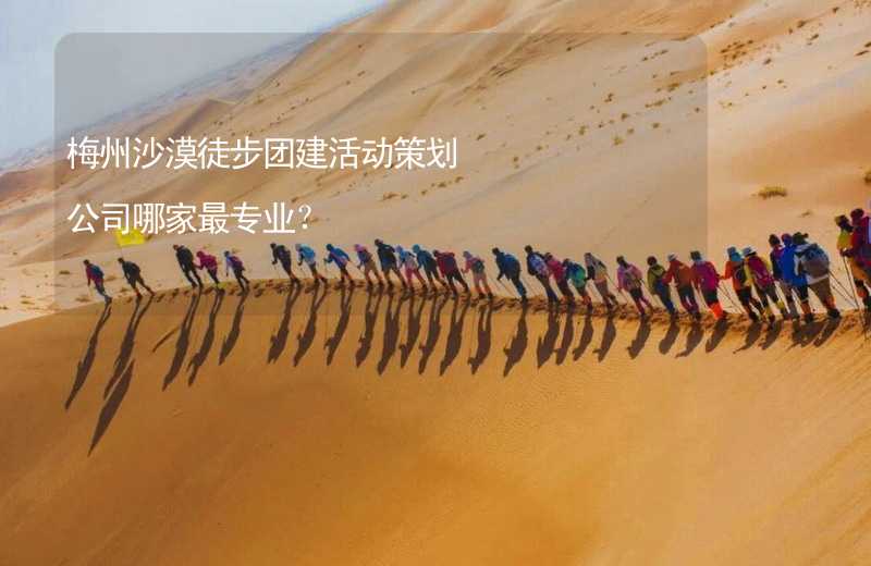 梅州沙漠徒步团建活动策划公司哪家最专业？_1