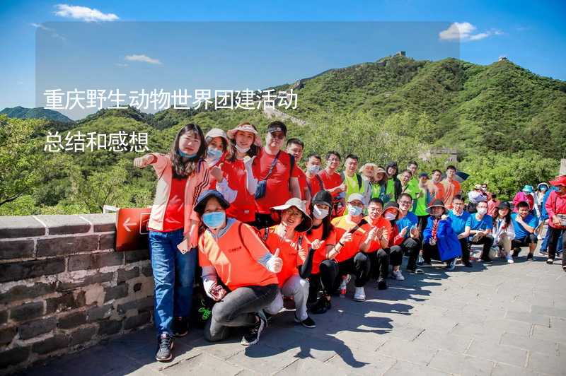 重庆野生动物世界团建活动总结和感想