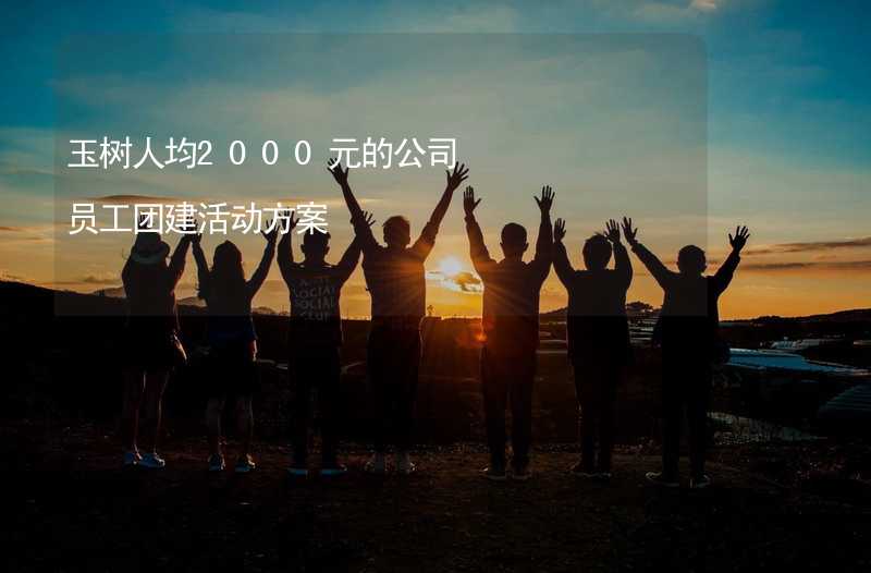 玉树人均2000元的公司员工团建活动方案