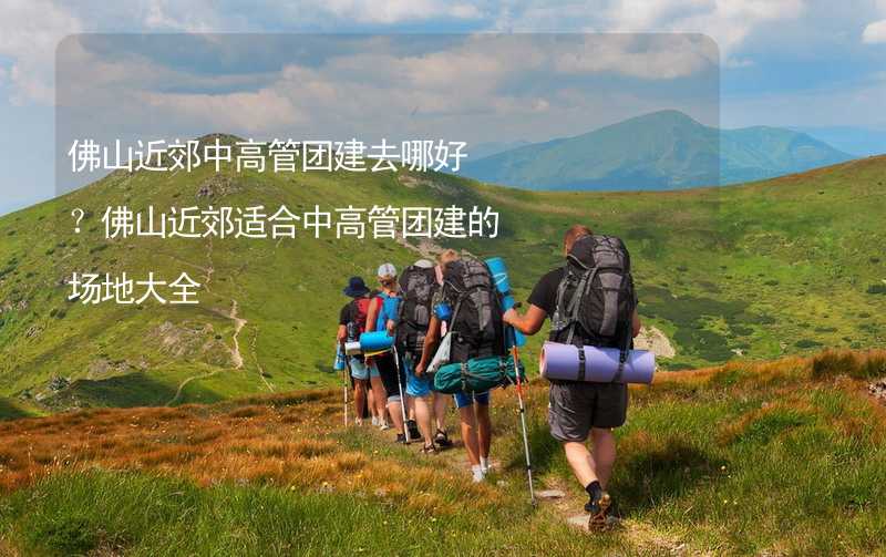 佛山近郊中高管团建去哪好？佛山近郊适合中高管团建的场地大全_1