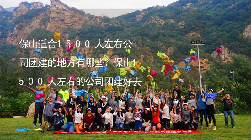 保山适合1500人左右公司团建的地方有哪些？保山1500人左右的公司团建好去处推荐_2