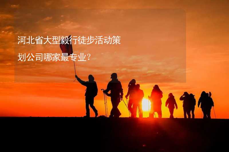 河北省大型毅行徒步活动策划公司哪家最专业？