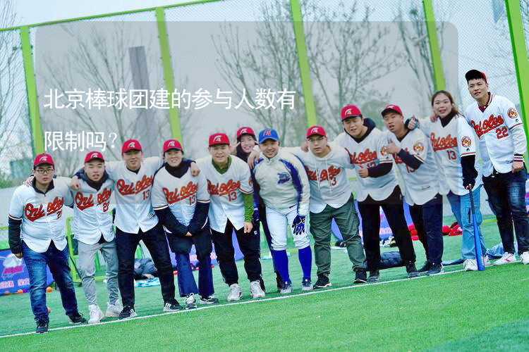北京棒球团建的参与人数有限制吗？