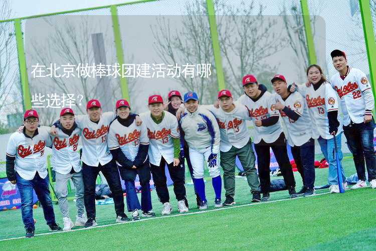 在北京做棒球团建活动有哪些选择？