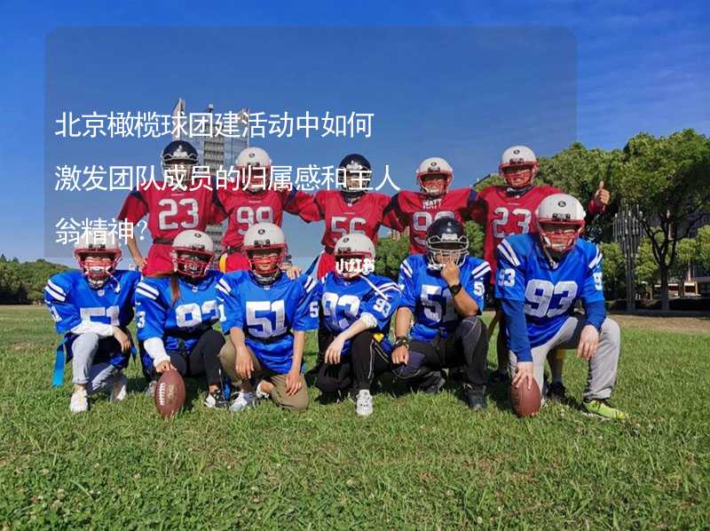 北京橄榄球团建活动中如何激发团队成员的归属感和主人翁精神？