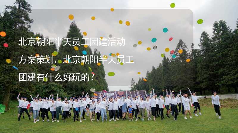 北京朝阳半天员工团建活动方案策划，北京朝阳半天员工团建有什么好玩的？