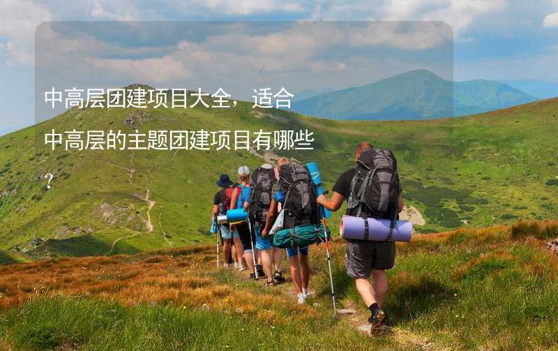 中高层团建项目大全，适合中高层的主题团建项目有哪些？_2