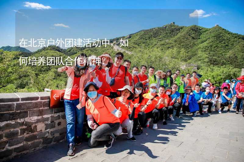 在北京户外团建活动中，如何培养团队合作精神？